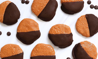 Chocolate Dipped Peanut Butter Cup Cookies