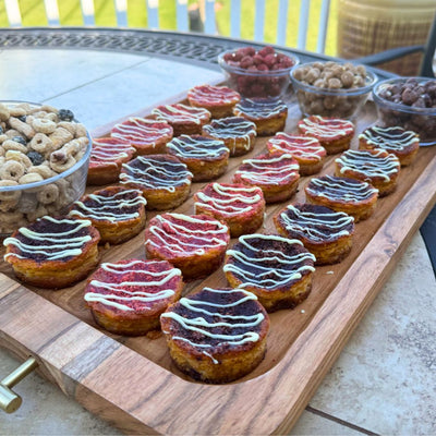 Red, White & B.T.R. Cheesecake Bites (Low Sugar, High Protein)