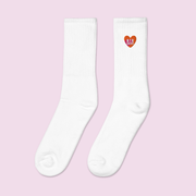 B.T.R. Embroidered Heart Socks