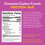 High Protein Cinnamon Cashew Crunch PROTEIN+ Bar Sampler (4-Count)