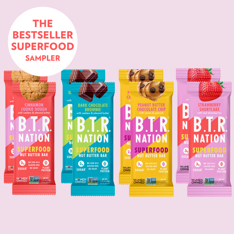 SUPERFOOD BAR BESTSELLER SAMPLER (8 Bars) UNDER 200 CALORIES