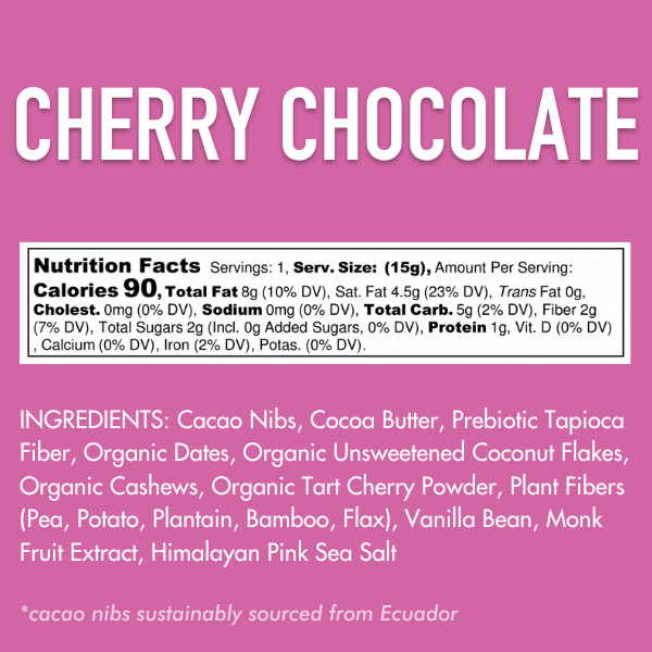 Cherry Chocolate Cashew Butter Cups (Dark Chocolate) (3 Bags)